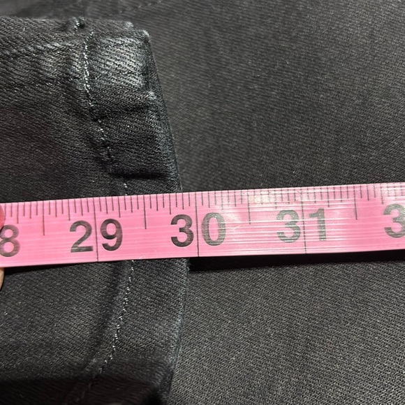 Harley Davidson High Rise skinny black denim Jeans,5 pocket,zip front,logo patch - Picture 7 of 11